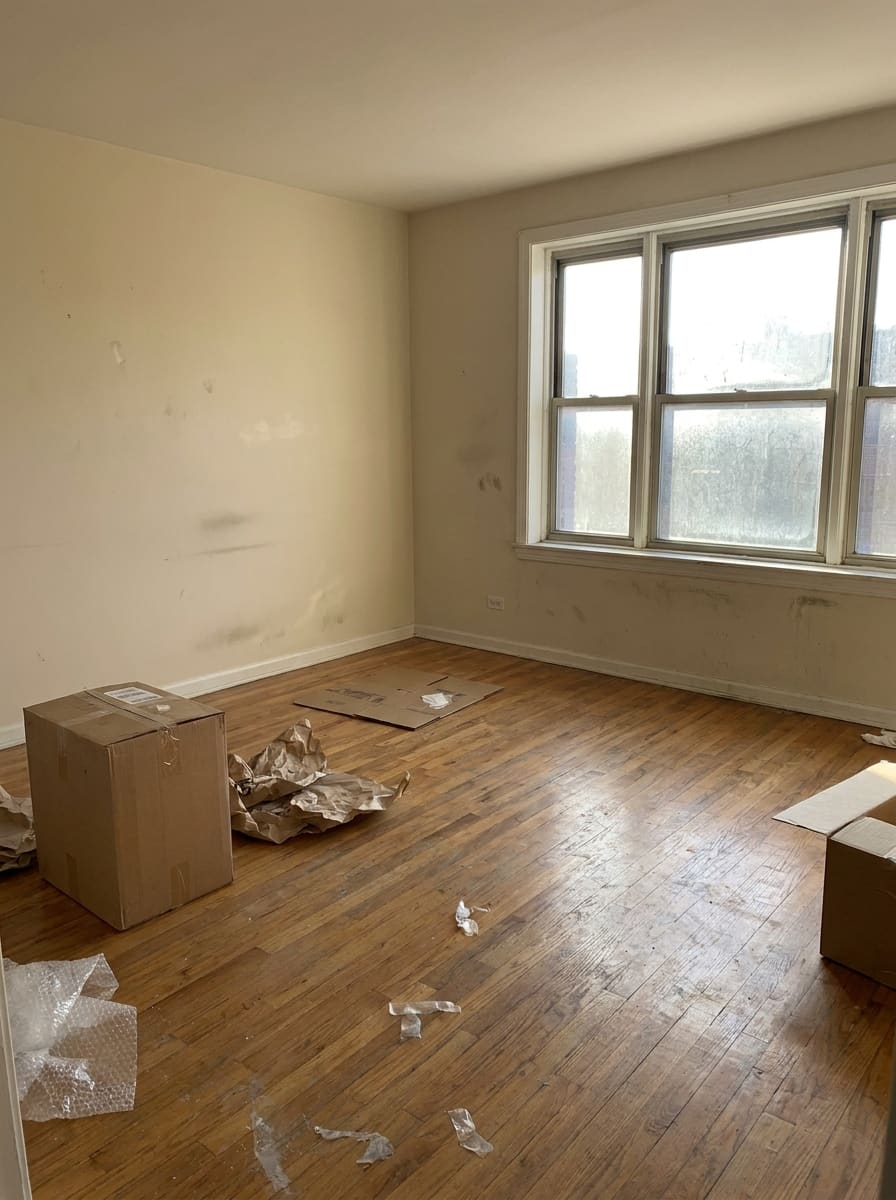 Move-out clean before cleaning